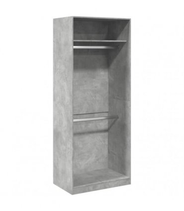 vidaXL Wardrobe Concrete Grey 80x50x200 cm Engineered Wood