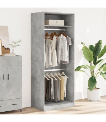 vidaXL Wardrobe Concrete Grey 80x50x200 cm Engineered Wood
