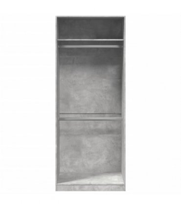 vidaXL Wardrobe Concrete Grey 80x50x200 cm Engineered Wood