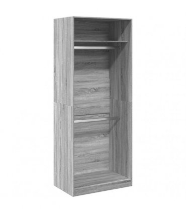 vidaXL Wardrobe Grey Sonoma 80x50x200 cm Engineered Wood