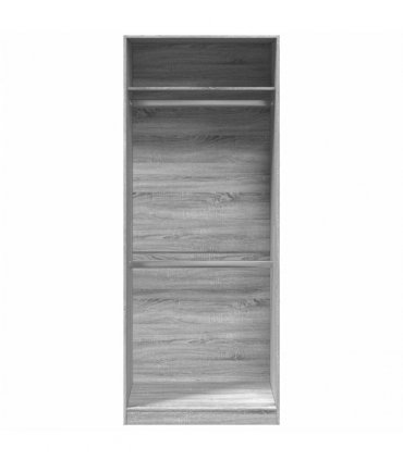 vidaXL Wardrobe Grey Sonoma 80x50x200 cm Engineered Wood