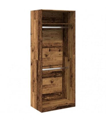 vidaXL Wardrobe Old Wood 80x50x200 cm Engineered Wood