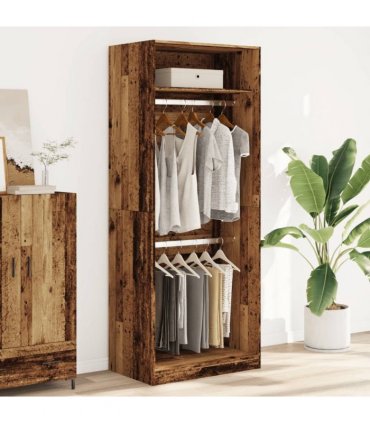 vidaXL Wardrobe Old Wood 80x50x200 cm Engineered Wood
