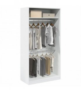vidaXL Wardrobe White 100x50x200 cm Engineered Wood