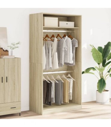 vidaXL Wardrobe Sonoma Oak 100x50x200 cm Engineered Wood