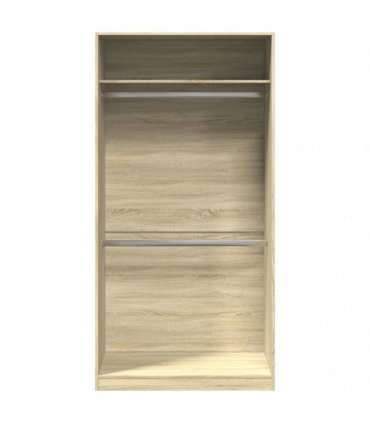 vidaXL Wardrobe Sonoma Oak 100x50x200 cm Engineered Wood