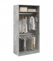 vidaXL Wardrobe Concrete Grey 100x50x200 cm Engineered Wood