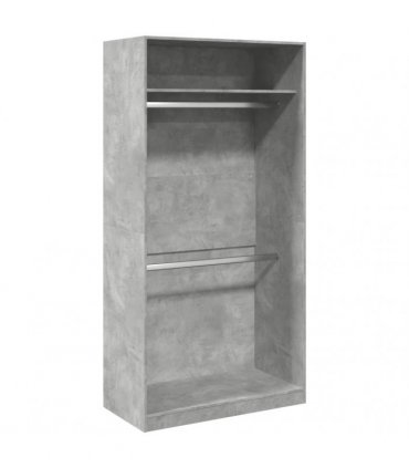 vidaXL Wardrobe Concrete Grey 100x50x200 cm Engineered Wood