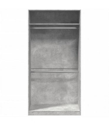 vidaXL Wardrobe Concrete Grey 100x50x200 cm Engineered Wood