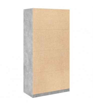 vidaXL Wardrobe Concrete Grey 100x50x200 cm Engineered Wood