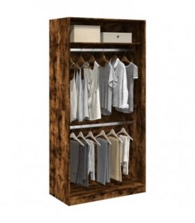 vidaXL Wardrobe Smoked Oak 100x50x200 cm Engineered Wood