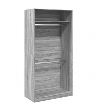vidaXL Wardrobe Grey Sonoma 100x50x200 cm Engineered Wood