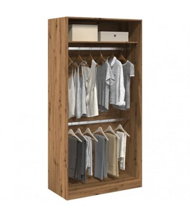 vidaXL Wardrobe Artisian Oak 100x50x200 cm Engineered Wood