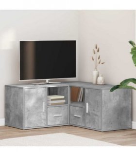 vidaXL Corner Cabinet Concrete Grey 160x40x45 cm Engineered Wood