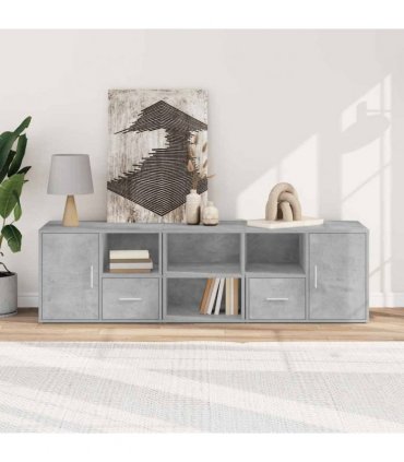 vidaXL Corner Cabinet Concrete Grey 160x40x45 cm Engineered Wood