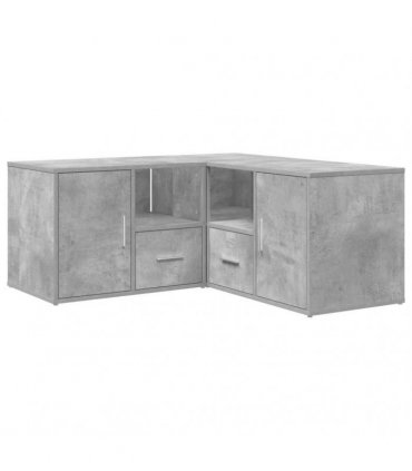 vidaXL Corner Cabinet Concrete Grey 160x40x45 cm Engineered Wood