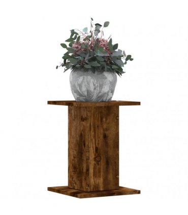 vidaXL Plant Stands 2 pcs Smoked Oak 30x30x40 cm Engineered Wood