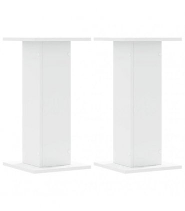 vidaXL Plant Stands 2 pcs White 30x30x60 cm Engineered Wood