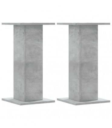 vidaXL Plant Stands 2 pcs Concrete Grey 30x30x60 cm Engineered Wood