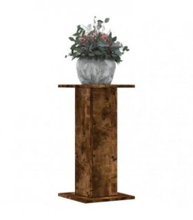 vidaXL Plant Stands 2 pcs Smoked Oak 30x30x60 cm Engineered Wood