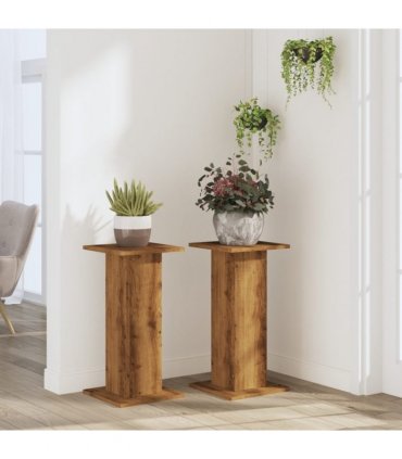 vidaXL Plant Stands 2 pcs Artisian Oak 30x30x60 cm Engineered Wood