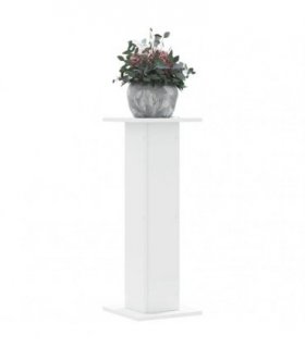 vidaXL Plant Stands 2 pcs White 30x30x80 cm Engineered Wood