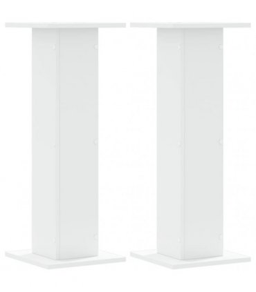 vidaXL Plant Stands 2 pcs White 30x30x80 cm Engineered Wood