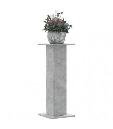 vidaXL Plant Stands 2 pcs Concrete Grey 30x30x80 cm Engineered Wood