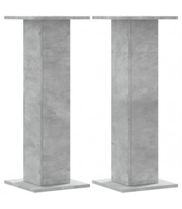 vidaXL Plant Stands 2 pcs Concrete Grey 30x30x80 cm Engineered Wood
