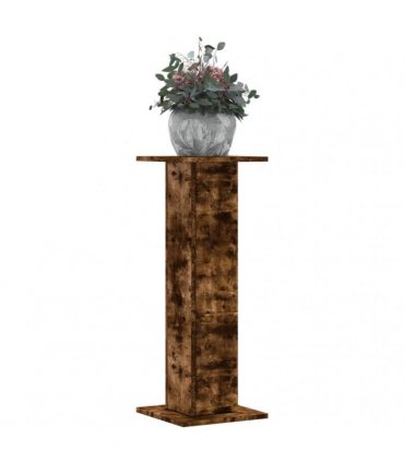 vidaXL Plant Stands 2 pcs Smoked Oak 30x30x80 cm Engineered Wood
