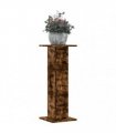 vidaXL Plant Stands 2 pcs Smoked Oak 30x30x80 cm Engineered Wood