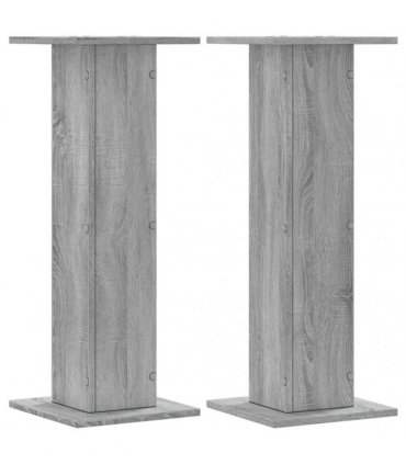 vidaXL Plant Stands 2 pcs Grey Sonoma 30x30x80 cm Engineered Wood
