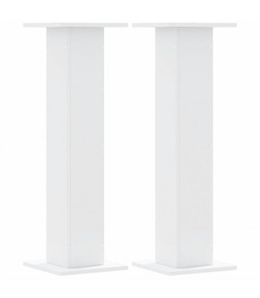 vidaXL Plant Stands 2 pcs White 30x30x95 cm Engineered Wood