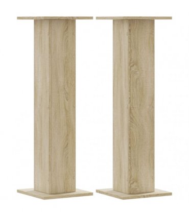 vidaXL Plant Stands 2 pcs Sonoma Oak 30x30x95 cm Engineered Wood