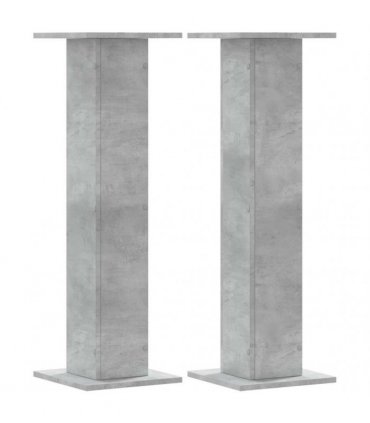 vidaXL Plant Stands 2 pcs Concrete Grey 30x30x95 cm Engineered Wood