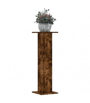 vidaXL Plant Stands 2 pcs Smoked Oak 30x30x95 cm Engineered Wood