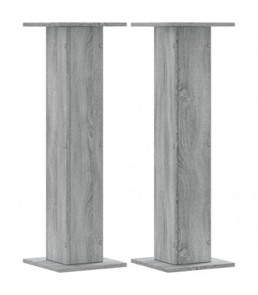 vidaXL Plant Stands 2 pcs Grey Sonoma 30x30x95 cm Engineered Wood