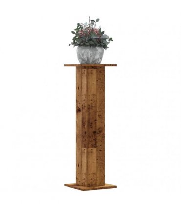 vidaXL Plant Stands 2 pcs Old Wood 30x30x95 cm Engineered Wood