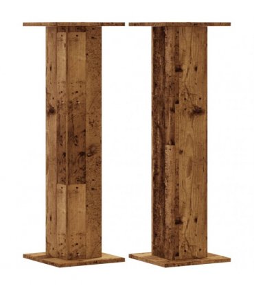 vidaXL Plant Stands 2 pcs Old Wood 30x30x95 cm Engineered Wood