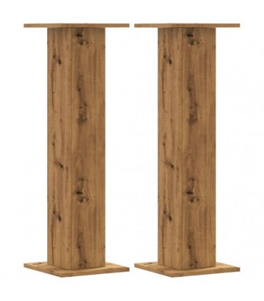 vidaXL Plant Stands 2 pcs Artisian Oak 30x30x95 cm Engineered Wood