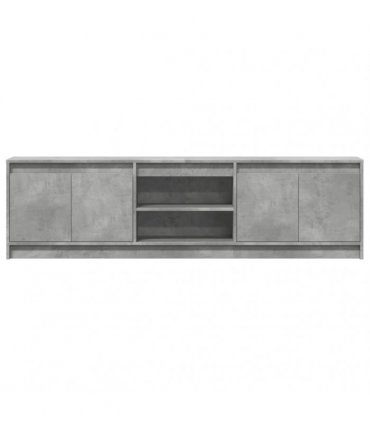 vidaXL TV Cabinet with LED Concrete Grey 180x34x50 cm Engineered Wood