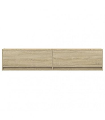 vidaXL TV Wall Cabinet with LED Sonoma Oak 180x31x38 cm