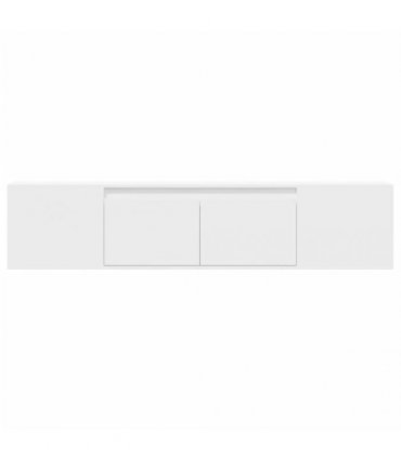 vidaXL TV Wall Cabinet with LED White 180x31x39,5 cm