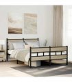 vidaXL Metal Bed Frame without Mattress Sonoma Oak 150x200 cm