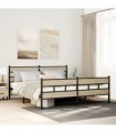vidaXL Metal Bed Frame without Mattress Sonoma Oak 183x213 cm