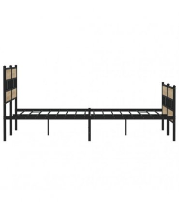 vidaXL Metal Bed Frame without Mattress Sonoma Oak 183x213 cm