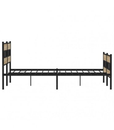 vidaXL Metal Bed Frame without Mattress Sonoma Oak 200x200 cm