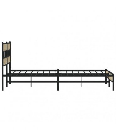 vidaXL Metal Bed Frame without Mattress Sonoma Oak 183x213 cm
