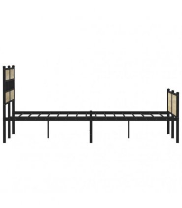 vidaXL Metal Bed Frame without Mattress Sonoma Oak 183x213 cm