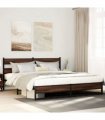 vidaXL Metal Bed Frame without Mattress Brown Oak 183x213 cm